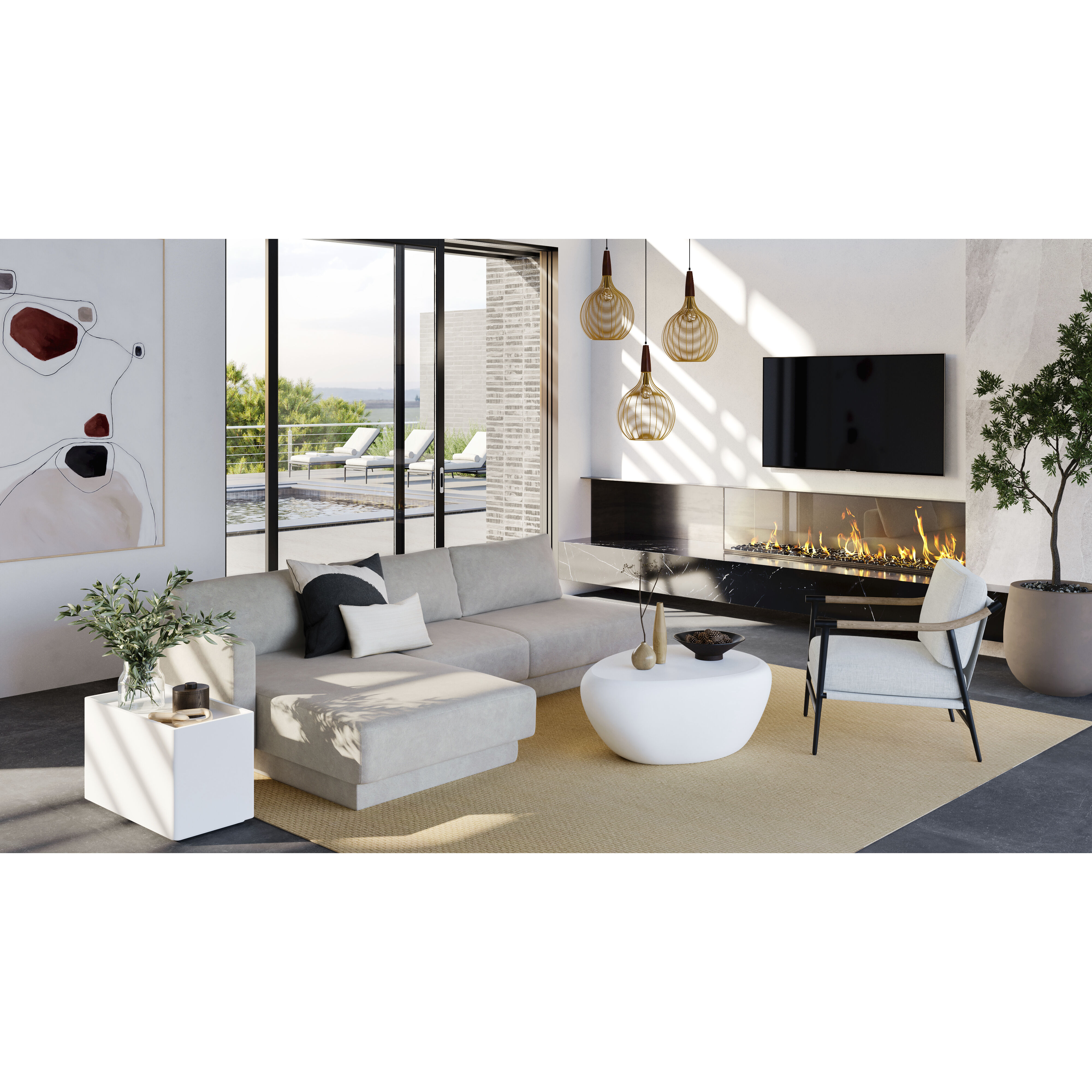Meadow Vault Fog Armchair